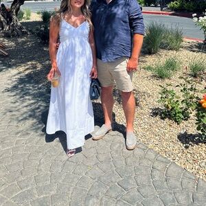 Jenni Kayne Elegant White Maxi Dress Peninsula dress